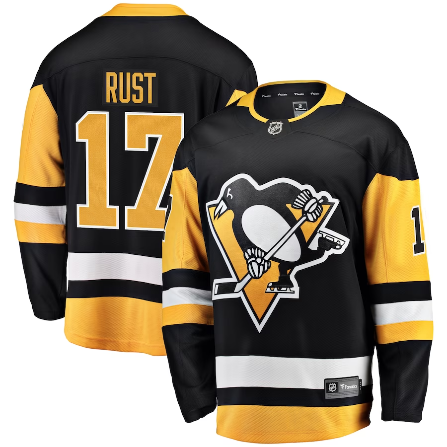 Men's Pittsburgh Penguins Bryan Rust #17 Black Jersey